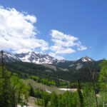 Valley view of trees and mountains with clouds in the sky - Colorado Pest Management