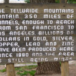 Picture of a sign describing the Telluride Mountains - Colorado Pest Management