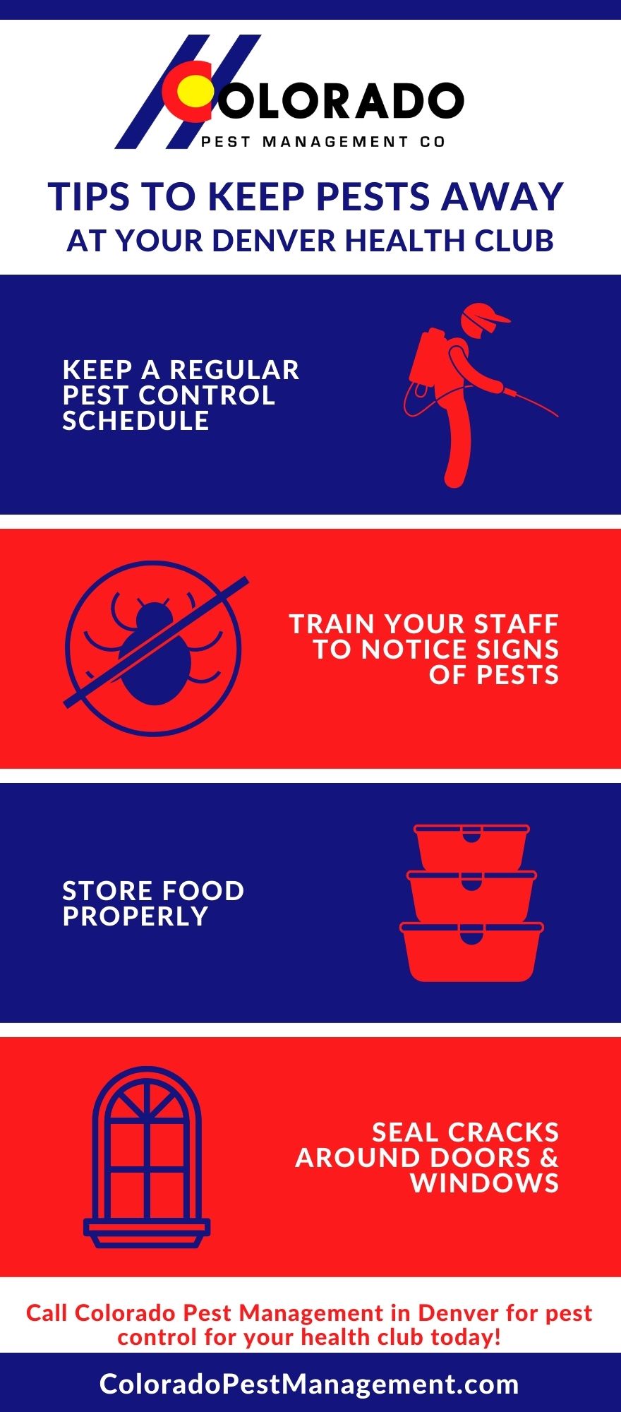 Pest control for health clubs infographic