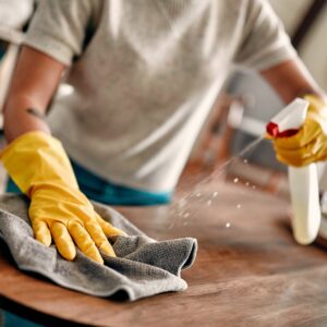 img of someone cleaning