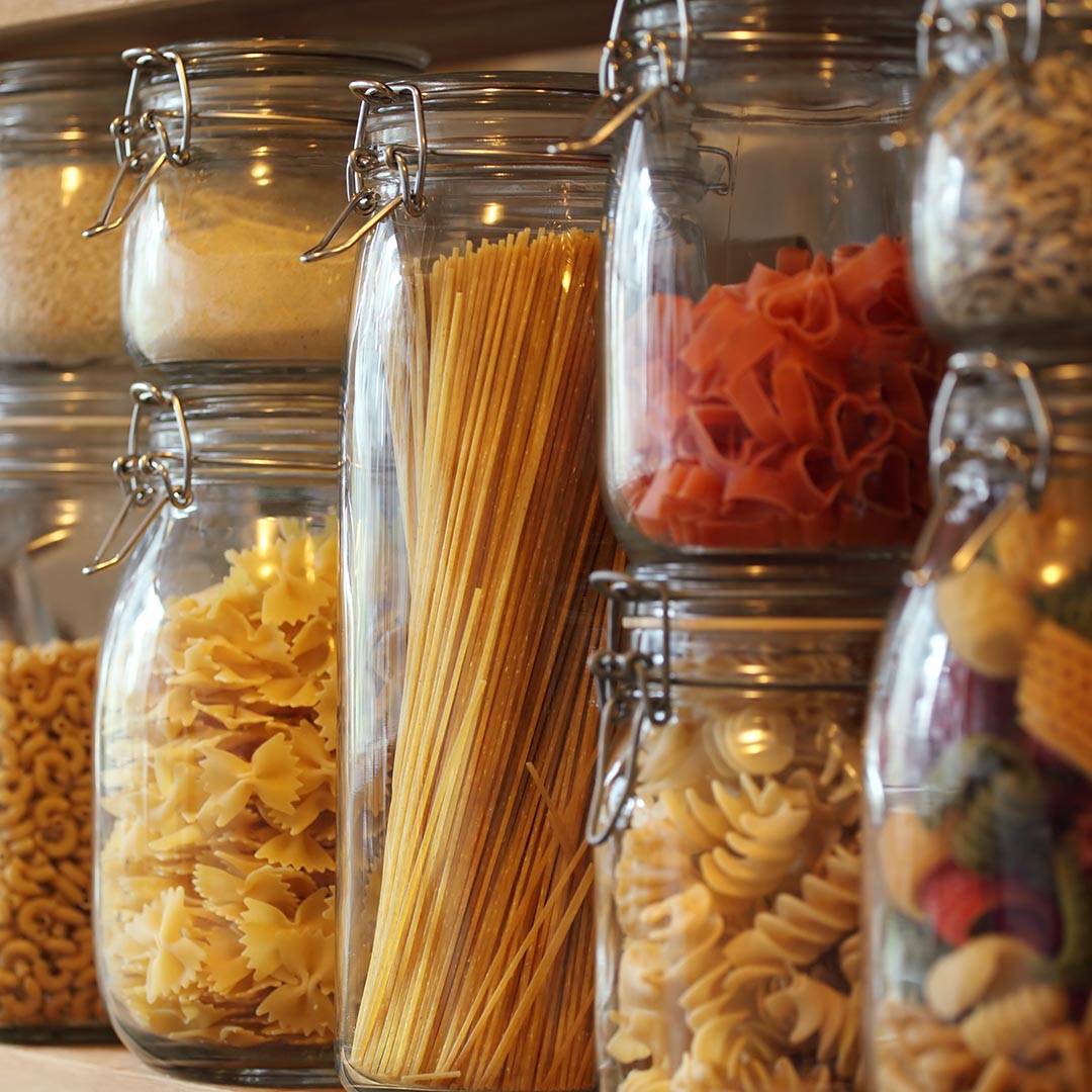 Jars of food