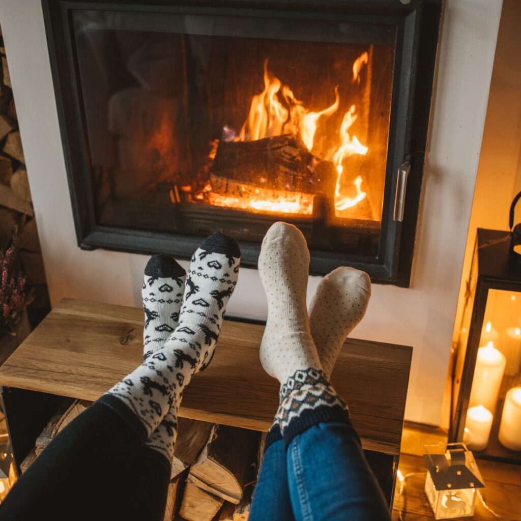 cozy by the fire