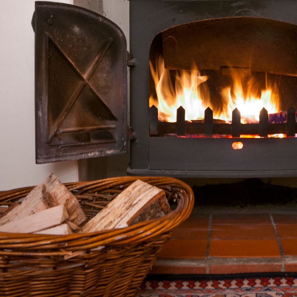 firewood and fireplace