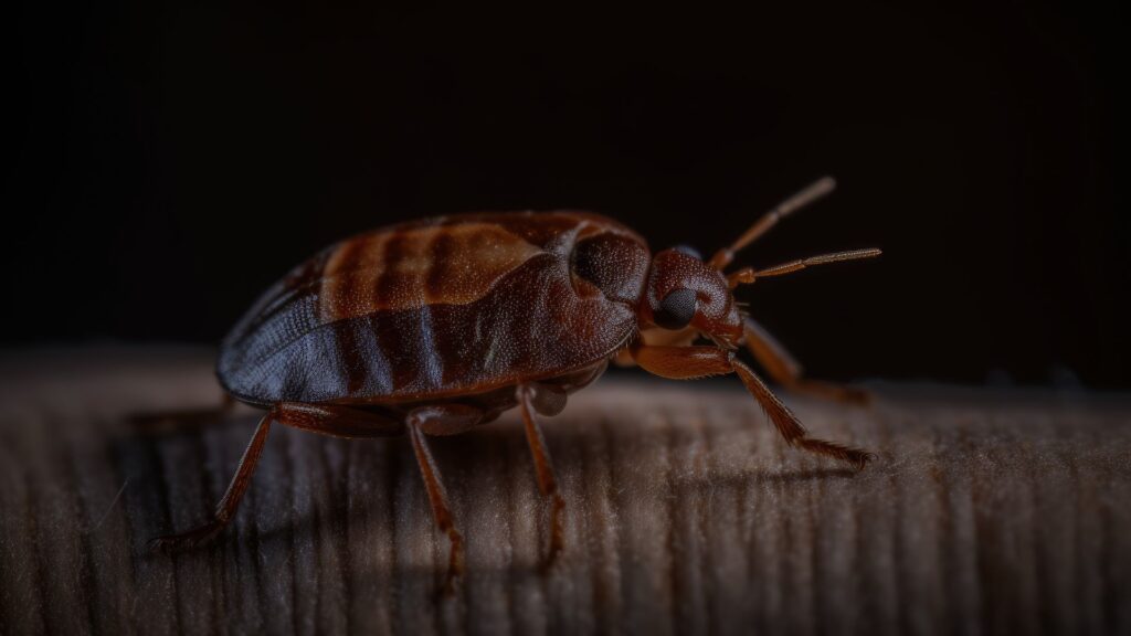 close-up of bed bug