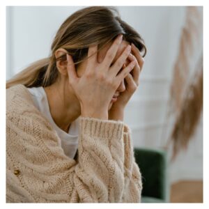 distressed woman