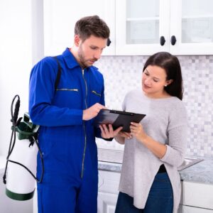 giving a homeowner pest management recommendations