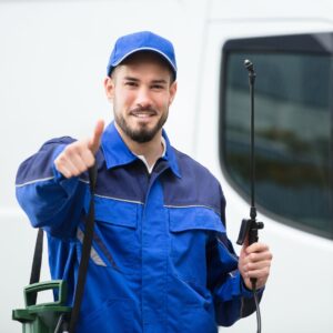 Technician giving thumbs up