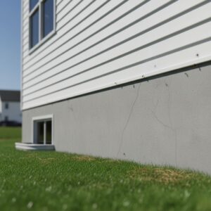 small cracks in foundation with bugs