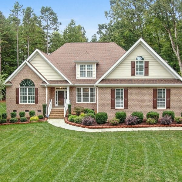 house with landscaped yard